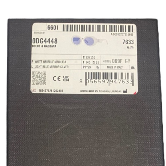 Authentic DOLCE & GABBANA DG 4448 WHITE/BLUE SILVER 51/20/145 women Sunglasses - Picture 3 of 15